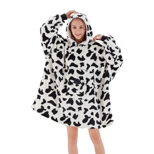 Inhand Wearable Blanket Hoodie for Adult Flannel Oversized Hoodie Sweatshirt Blanket with Pockets Birthday Gifts for Women - 1 of 4