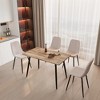 TiramisuBest Dining Table Set, Barstool Dining Table with Rustic Brown for Dining and Kitchen - 3 of 4