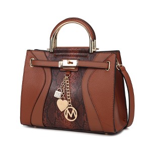 MKF Collection Cassia Snake embossed Vegan Leather Women’s Satchel Bag by Mia K - 1 of 4