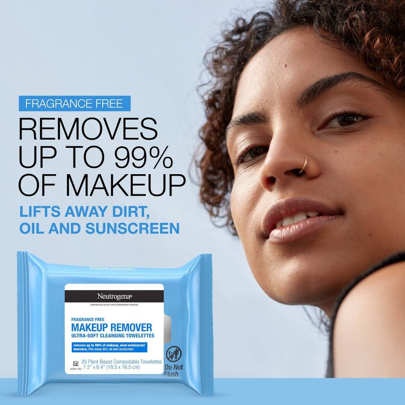 Neutrogena Makeup Remover Wipes - Fragrance Free - 25ct, 4 of 8