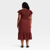Women's Flutter Short Sleeve Smocked Midi A-Line Dress - Universal Thread™ - 2 of 3
