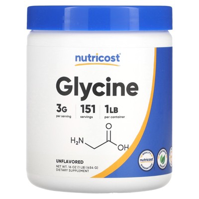 Nutricost Glycine, Unflavored, 16 oz (454 g)