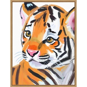 Amanti Art Tiger by Ohkimiko  Framed Canvas Wall Art - 1 of 4