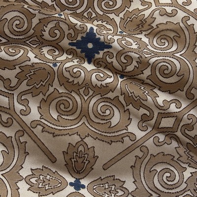 Navy and Taupe Jacquard Queen Comforter Set with Decorative Pillows