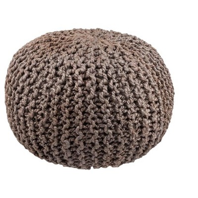Mark & Day Hainfeld 14"H x 20"W x 20"D Natural Fiber Pouf