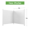 SEVOBAL Garden Fences and Gates Privacy Fence Panels Kit Air Conditioner Trash Can Enclosure for Garden and Outdoor, White, 50"*50"*50" - 3 of 4