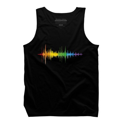 Adult Design By Humans Soundwave Rainbow Pride By Truemilk Tank Top