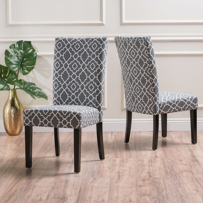 Set of 2 Jami Dining Chair - Gray - Christopher Knight Home, 3 of 6