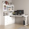 Famapy Liftable Desk Computer Desk Large Desktop All-in-One Composite Storage Cabinet White - 4 of 4