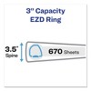 Avery Durable View Binder with DuraHinge and EZD Rings, 3 Rings, 3" Capacity, 11 x 8.5, Black, (9700) - 2 of 4