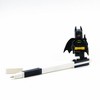 LEGO Gel Pen Black Ink Super Heroes Batman with Bonus Keychain Light