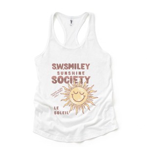 S.W.Smiley Sunshine Society - Women's Graphic Racerback Tank Top - 1 of 3