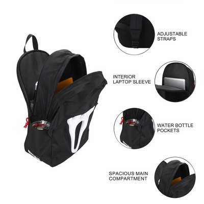 Scream Ghostface Mask Black 18.5” Adult Novelty Character Backpack — фото 3