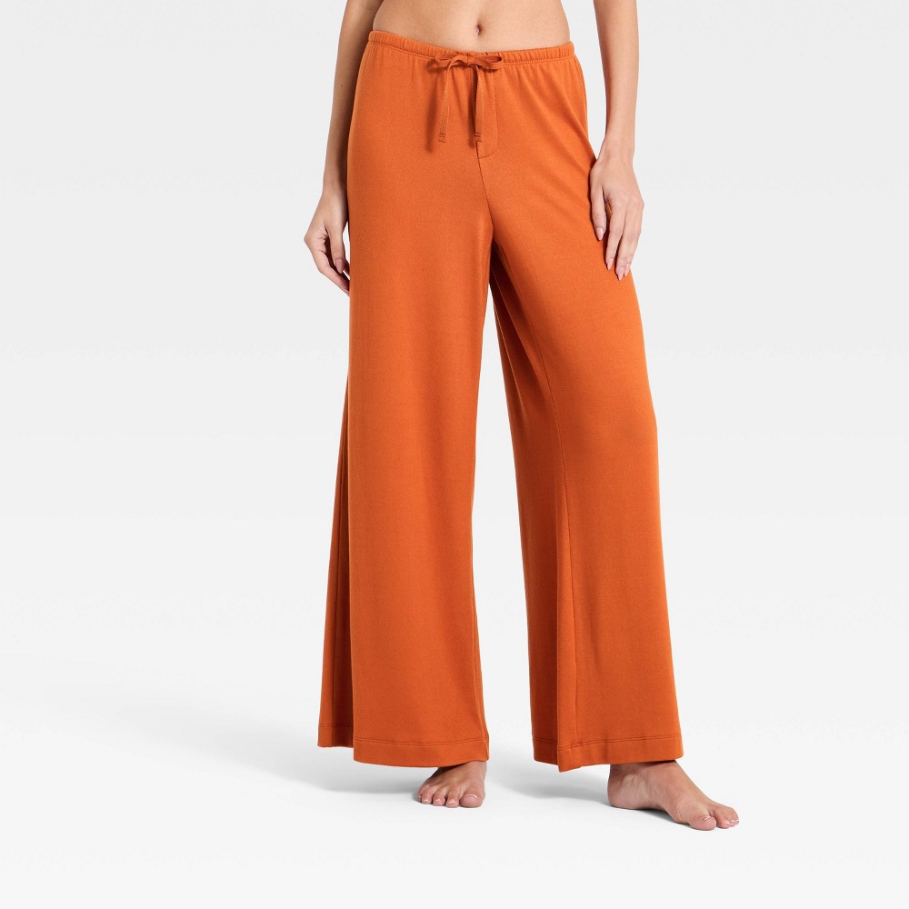 Women's Cozy Hacci Wide Leg Pants - Auden™ Orange S