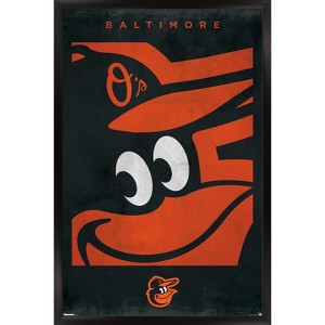 Trends International MLB Baltimore Orioles - Logo 25 Framed Wall Poster Prints - 1 of 4
