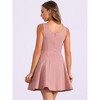 INSPIRE CHIC Women's Sleeveless Sweetheart Neck Fit and Flared A Line Cocktail Dress - 4 of 4