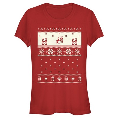 Junior's Nintendo Christmas Sweater Mario T-Shirt