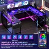 Nasitip 78.8" U-Shaped Desk w/Power Outlets, LED Lights & Monitor Stand – Reversible L-Shaped Office/Gaming Desk w/Storage - 4 of 4