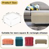Unique Bargains Square Jacquard Ottoman Slipcover with Elastic Bottom for Furniture Protector - 2 of 4