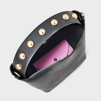 Universal Thread Studded Handle Mini Bucket Crossbody Handbag - Universal Thread™ Black — фото 4