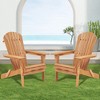Rbied Wooden Outdoor Foldable Adirondack Chair Patio Chair Set of 2, Half Assembled - 2 of 4