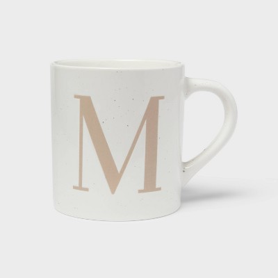 16oz Stoneware Monogram Mug M - Threshold™