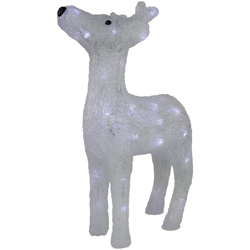 Northlight Lighted Commercial Grade Acrylic Reindeer Outdoor Christmas Decoration - 15" - Pure White LED Lights, 4 of 8