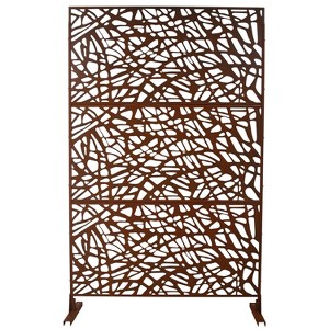 CAVINAS Matrix Metal Decorative Patio Screens, Outdoor & Indoor, Freestanding Decorative Privacy Screen for Deck Balcony Patio - 1 of 4