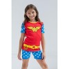 DC Comics Justice League Wonder Woman Girls Pajama Shirt and Shorts Sleep Set Toddler - 2 of 4