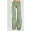 Women's High Rise Wide Leg Frayed Hem Pants - RISEN - 4 of 4