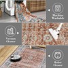 Vintage Washable Area Rug Non Slip Non Shedding Traditional Floor Cover with Floral Print Stain Resistant Indoor Foldable Mat for Living Room Bedroom - 4 of 4