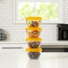Libbey Serve It 16 Piece 2 Cup Glass Storage Bowl Container Set with Yellow Plastic Lids - 2 of 4
