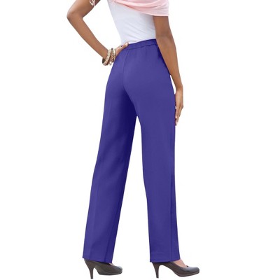 Roaman's Women's Plus Size Wide-leg Ultimate Ponte Pant, 20 W