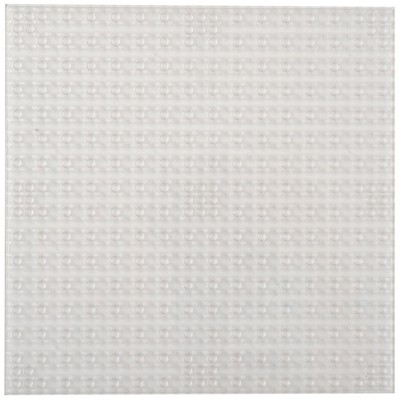 Strictly Briks Large Classic Stackable Baseplates, For Building Bricks, Bases for Tables, Mats, and More, Clear, 1 Piece, 10x10 Inches