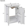 ChicFurnit 20 Inch Bathroom Vanity with Sink Freestanding Storage Cabinet with Ceramic Basin Soft Close Door for Bathroom, 14.5"*20"*33.3" - 3 of 4