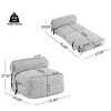 Bean Bag Chair for Adults Foldable Lounger with Light Faux Fur, Convertible Floor Sofa for Bedroom or Living Room-The Pop Home - 3 of 4