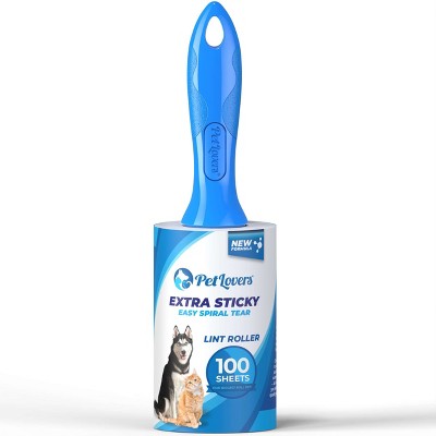 PetLovers Extra Sticky Lint Roller for Pet Hair – 100 Sheets (Single Pack) Dog & Cat Hair Remover