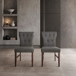 ChaletPosh Brown Wooden Dining Chair - 1 of 4