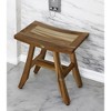 HomeRoots 18" Teak Rectangular Shower Outdoor Bench With Shelf In Natural Finish - 2 of 4