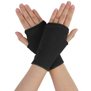 Allegra K Women's Acrylic Fingerless Thumb Hole Fall Wear Gloves 1 Pair - 1 of 4