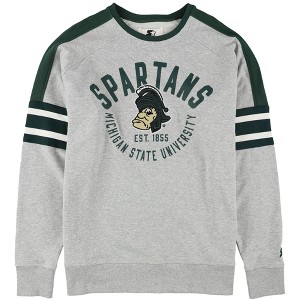 STARTER Womens Michigan State Spartans Sweatshirt, Grey, Large - 1 of 2