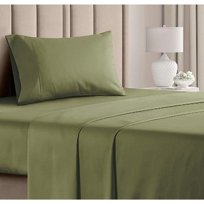 100% Cotton 400 Thread Count 4 Piece Sheet Set - Soft & Cozy Sateen Bed Sheets - CGK Linens