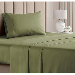 100% Cotton 400 Thread Count 4 Piece Sheet Set - Soft & Cozy Sateen Bed Sheets - CGK Linens - 1 of 4