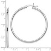 Black Bow Jewelry 2mm Polished Sterling Silver Round Hoop Earrings, 41mm (1 5/8 in) - 4 of 4