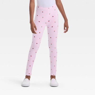 Girls' 'Strawberry' Leggings - Cat & Jack™ Light Pink XS