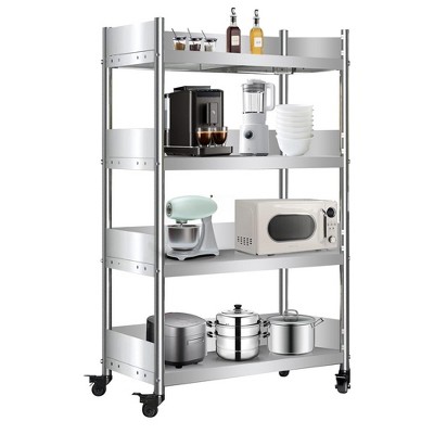 Stainless Steel Shelves,16x31x53 in Storage Shelf 4-Tier Heavy Duty Storage Rack