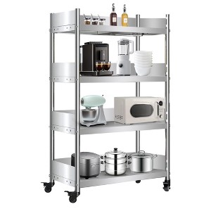 Stainless Steel Shelves,16x31x53 in Storage Shelf 4-Tier Heavy Duty Storage Rack - 1 of 4