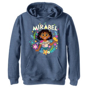 Boy's Encanto Mirabel In Nature Floral and Butterflies Pull Over Hoodie - 1 of 4