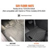 VEVOR Automotive Floor Mats, Fits for Toyota RAV4 (Not for Hybrid or Prime) 2019-2024, 3 pcs Front and 2nd Row Liners, Black - 3 of 4