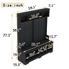 INFURNIC Decorative Storage Cabinets Modern Hallway Coat Rack with Metal Hooks and Shoe Cubbies for Entryway, Black, 59.1"*15.7"*77.3" - 3 of 4